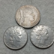 Italian 50 Lire and 5 Lire