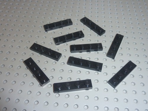 Lego black plate 1x4 ref - lego,