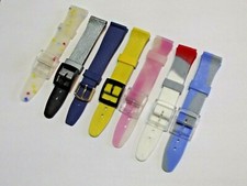 lotto 7 cinturini silicone orologi vari colori 18 mm watch strap band montre