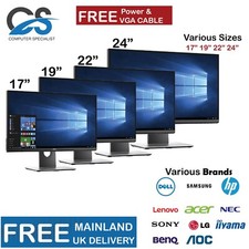 Economico Monitor LCD 17” 19” 22” 24” PC Schermo Tvcc Dell HP Samsung TFT