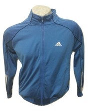 ADIDAS Felpa sportiva da ragazzo 14 anni Vintage Track Top Giacca Fullzip blu