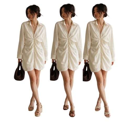 Abito mini camicia zara - abito, bianco