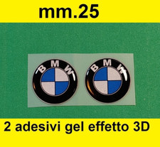 2 adesivi BMW GEL 25.mm Resinati morbidi scritta stemma logo 3D per Auto e Moto