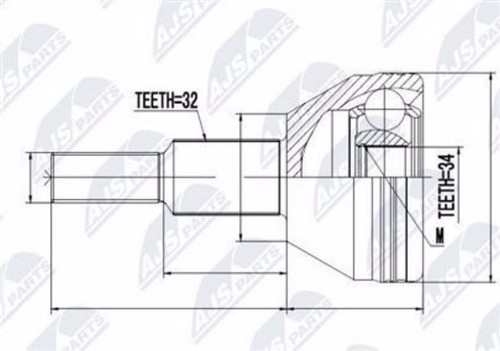 Kit giunto esterno chrysler - giunto,