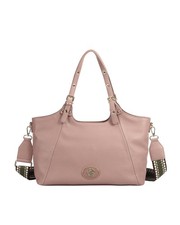 Ynot - Borsa shopping in ecopelle con doppio manico Happy