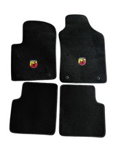 SET TAPPETI AUTO PER ABARTH 500 595 695 TAPPETINI PERSONALIZZATI Con 2 LOGHI 