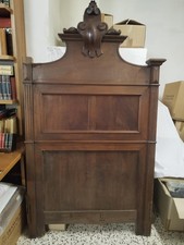 Testiera Letto Con Pedile Fine 800 In Legno Di Noce