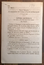 PONTREMOLI 1866 REGIO DECRETO
