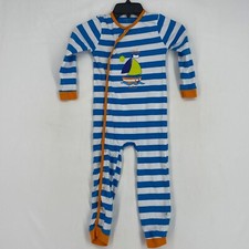 Liegelind taglia 98 104 pezzo unico dormiente turchese righe bianche piccolo marinaio