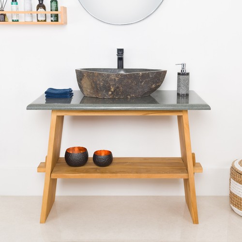 Lavabo legno teak 100 cm - in,