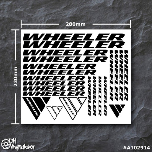 Wheeler set adesivi nero - nero, |