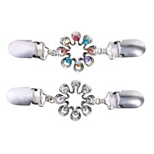 1 set 2 pezzi clip sciarpa
