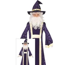 Costume da mago medievale blu