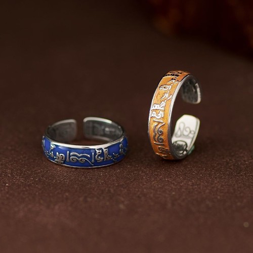 Anello buddista argento - buddista,
