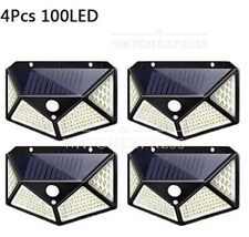 4 FARETTI Da Esterno Ad ENERGIA SOLARE Con 100 Led Con Sensore Di Movimento FARO