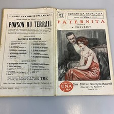 Romantica Economica Romanzo Paternita' di Theuriet n. 32 Sonzogno