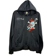 Felpa nera con cappuccio ED