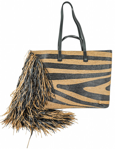 Borsa grande rafia ulla - borsa, in