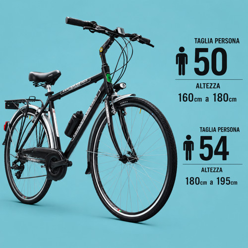 Bici trekking nero uomo - bici, 28