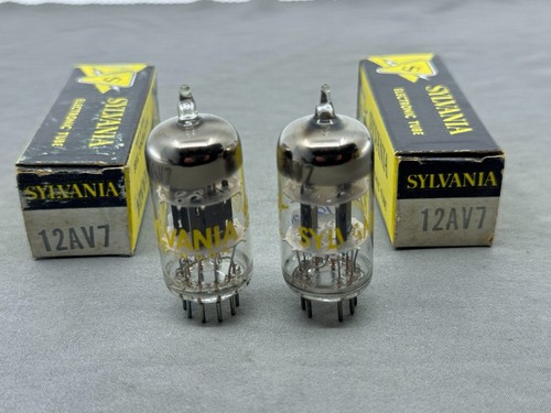 Nos pair sylvania 12av7 tubes - nos,