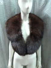 Collo Stola Scialle Vera Pelliccia Di Volpe lunghezza cm 134