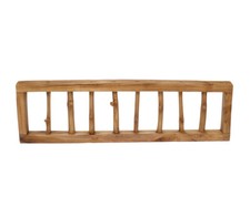Listello Guardaroba Gancio Appendiabiti con Di Legno Teak Natura Ramo Robusto