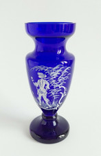 Vecchio vaso vetro dipinto - in,