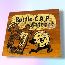 Targa insegna 3” vintage anni 70 tappo bottiglia birra legno dipinto a mano decorazione bar