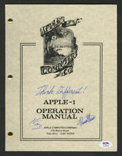 Steve Woz Wozniak Ron Wayne FIRMATO Apple 1 computer manuale PSA/DNA AUTOGRAFATO
