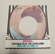 FRANCESCO DE GREGORI 7" 45  RIMMEL PICCOLA MELA HOLE COVER FORATA JUKE BOX