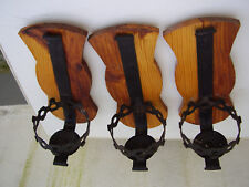 LAMPADARI IN LEGNO E FERRO PER BAITA O CANTINA - COME NUOVI