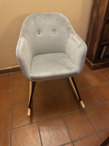 Poltroncina velluto dondolo - poltroncina,