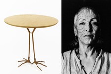 Tavolo Traccia Oro - di Meret Oppenheim per Simon Gavina, Italia, 1972