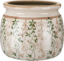 Maceta grande ceramica beige
