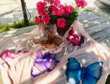 pareo mare Donna Con Farfalle