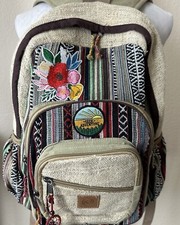 Zaino Kay Jay Styles Backpack KJ Himalayan Canapa Nepal Boho Stripe Medium