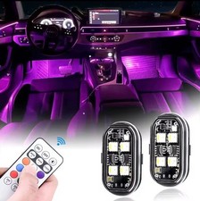 2 pezzi luci stroboscopiche a LED senza fili luce Atmosfera Auto E Moto 8 Colori