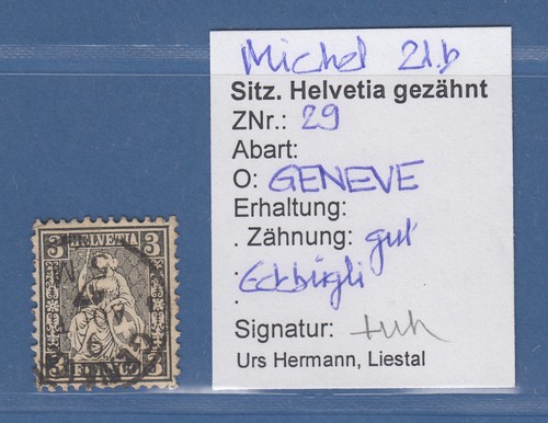 Svizzera 1862 helvetia seduta - helvetia,