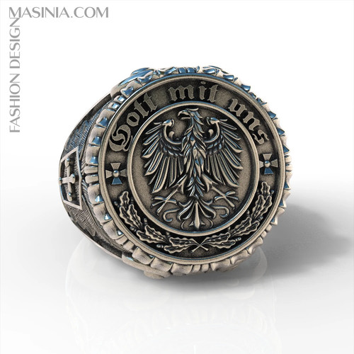Anello emblema dio con - emblema,