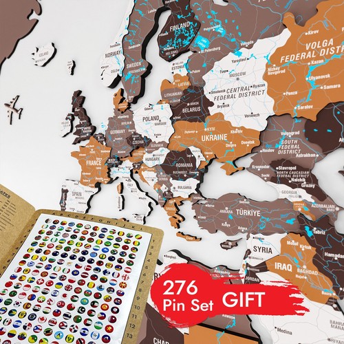 Mappa del mondo legno - mappa,