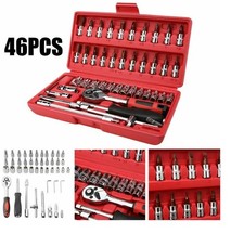 Set Di Chiavi A Bussola Cricchetto Cassetta Con 46pezzi Kit Auto Attrezzi cir