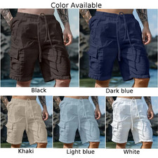 Pantaloncini cargo larghi da uomo con tasche Moda Beach Streetwear Pantaloncini