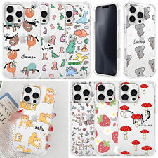 Custodia TPU antiurto personalizzata per iPhone 16 15 14 13 12 Pro Max animali