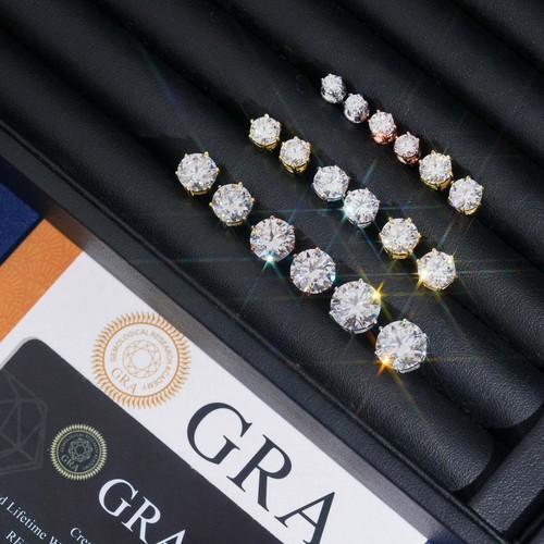 Orecchini perno moissanite - orecchini,