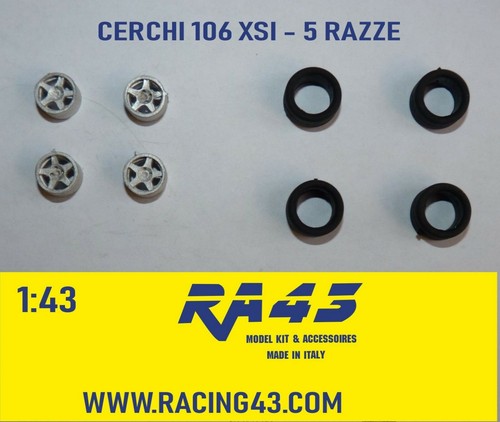 Cerchi wheels peugeot 106 - 1/43,