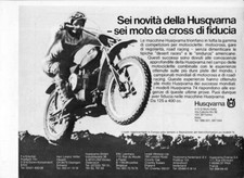 advertising Pubblicità MOTO HUSQVARNA NEWS 1974  MX VINTAGE MOTOCROSS EPOCA