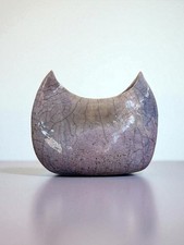 Scultura/vaso Raku in ceramica – Vintage Italia – Anni ’50-’60 – 21 cm