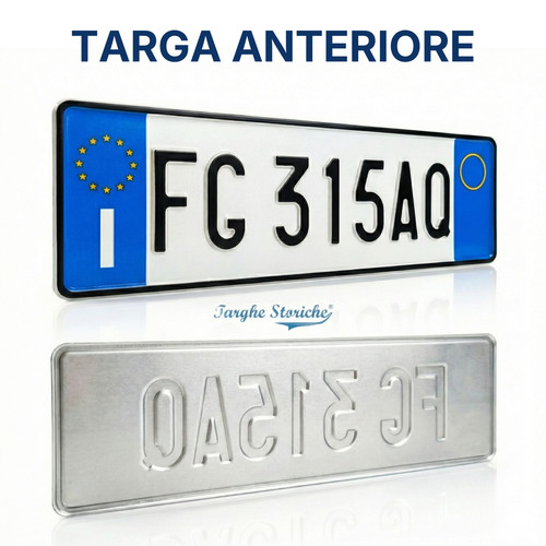 Targa auto italiana anteriore - auto,