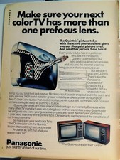 PANASONIC QUINTRIX COLOR TV / ARAMIS FRAGRANZA ORIG. PUBBLICITÀ VINTAGE 1975