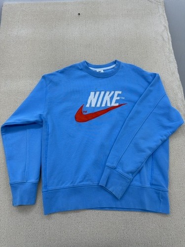 Felpa girocollo nike blu - blu, m